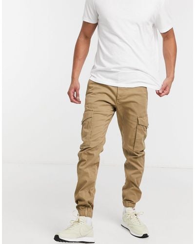 Pantalon cargo color arena Clearance