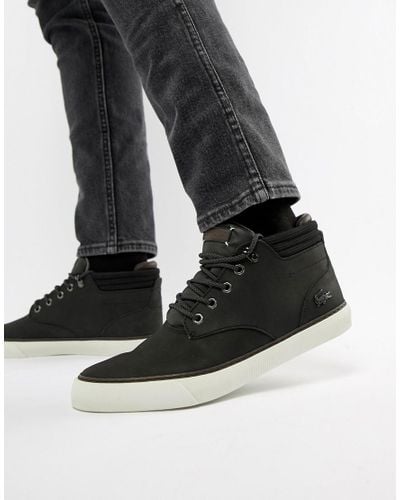 Lacoste Leather Esparre Winter C 318 3 Chukka Boots in Black for Men | Lyst