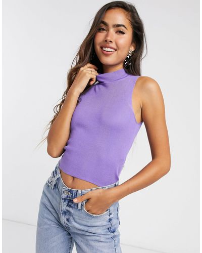 Bershka - t-shirt grigia accollata con collo a righe - grigio - Stileo.it