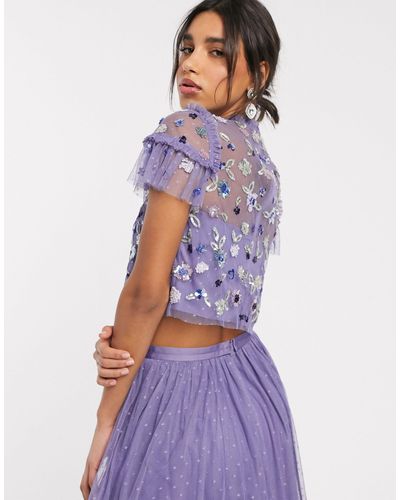 tulle crop top