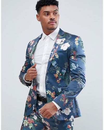 floral print suit jacket