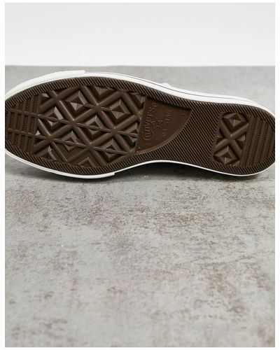 Zapatillas color hueso y beis en contraste con plataforma gruesa chuck  taylor lift Converse | Lyst