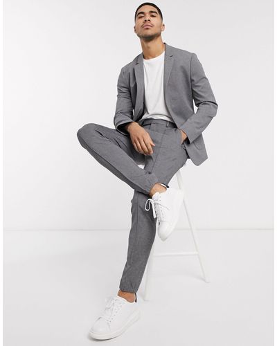 ASOS Synthetic Skinny Smart jogger in Gray for Men - Lyst