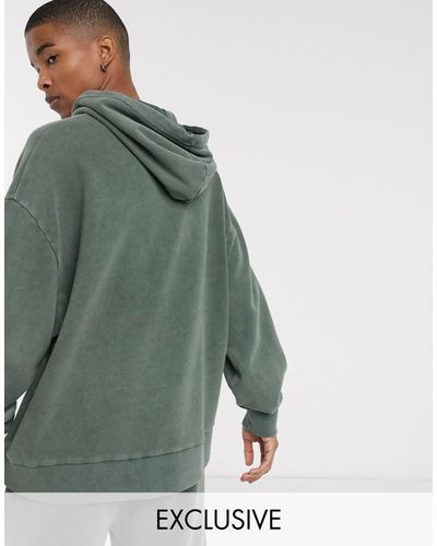 Collusion Oversized Hoodie in Green for Men - Lyst
