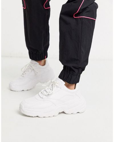 Bershka Synthetic Chunky Sneaker in White for Men - Lyst