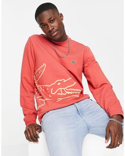 Sudaderas y sudaderas con capucha Lacoste Hombres | Sudadera Rojo |  Geopolitiqui