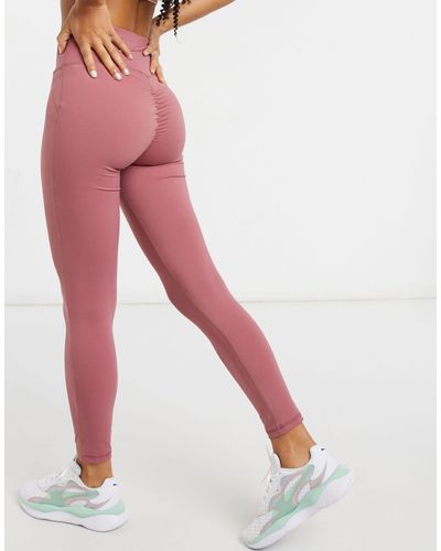 X courtney black - leggings con increspatura sul sedere di In The Style in  Rosa | Lyst