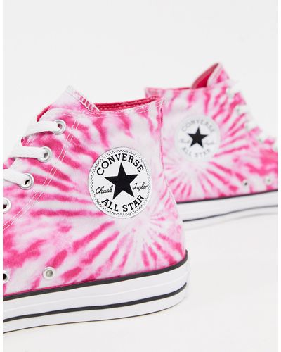 Zapatillas hi-top con teñido anudado en rosa y violeta Chuck Taylor All  Star Converse de hombre de color Rosa | Lyst