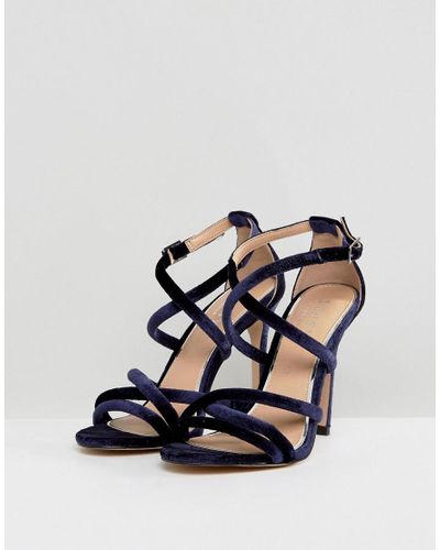 strappy navy heels