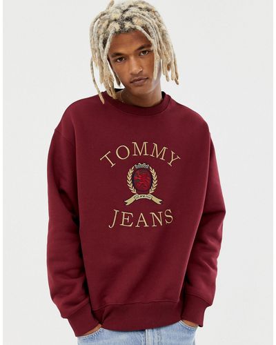 tommy jeans capsule crest logo sweatshirt