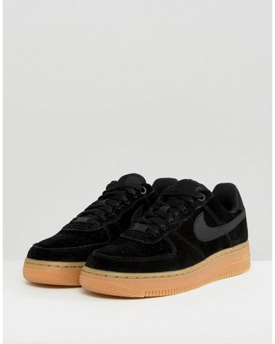 nike black suede trainers