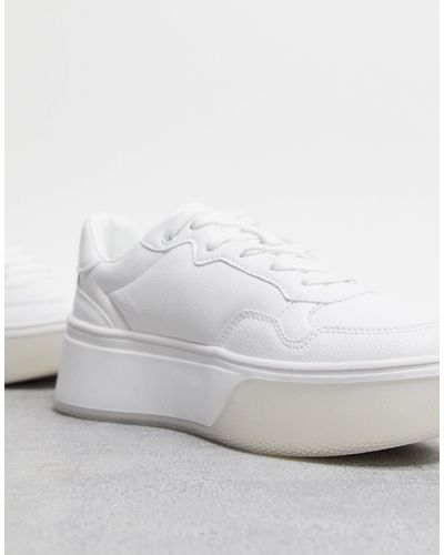 Zapatillas con plataforma en blanco Bershka de color Blanco | Lyst