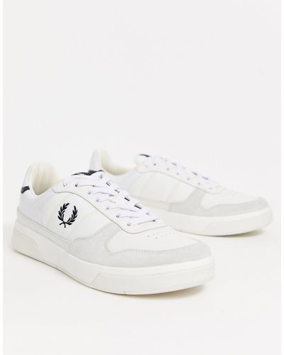Fred Perry B300 Leather Sneakers in White for Men - Lyst