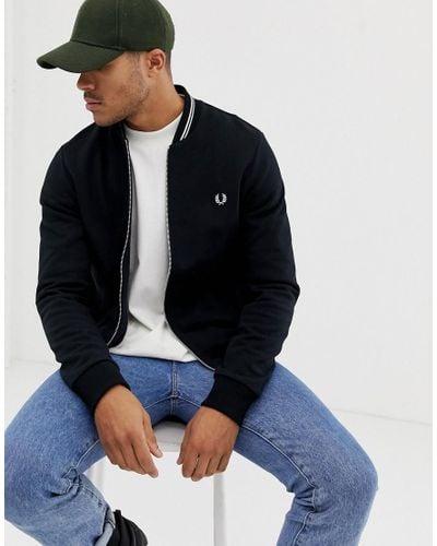 fred perry bomber sweatshirt