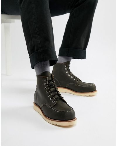 red wing moc toe black
