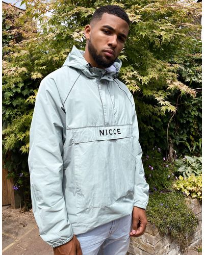 Chaqueta sin cierres extragrande en verde con logo Linear de Nicce London  de hombre de color Verde | Lyst