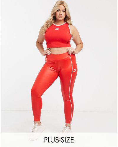 puma red leggings
