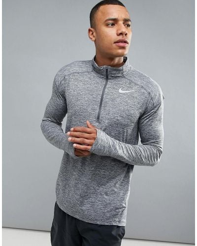 grey nike element half zip