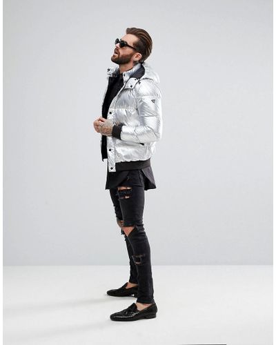 padded hooded bomber jacket