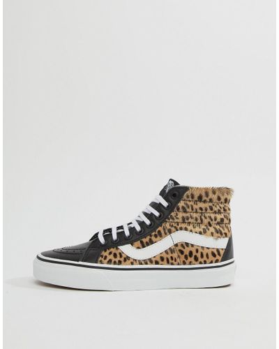 vans animal print trainers