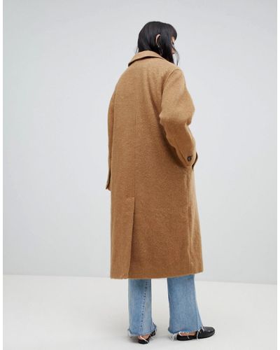 weekday camel coat
