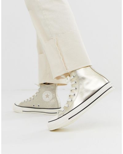 gold sparkle converse
