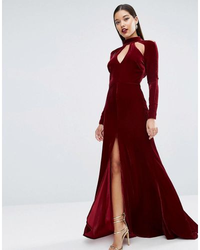 black velvet fishtail dress