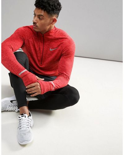 red nike half zip