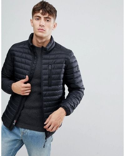 Esprit Cotton Ultra Light Thinsulate Puffer Jacket In Black for Men - Lyst