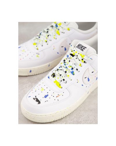 Nike Rubber Air Force 1 '07 Lv8 Bb - Sneakers Met Verfspetters in het Wit  voor heren - Lyst