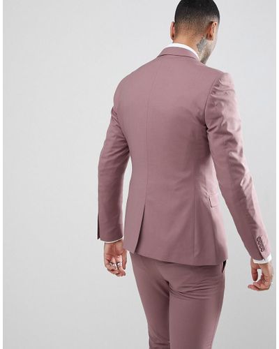 Giacca skinny da abito da matrimonio color pastello da Uomo di Rudie in  Rosa | Lyst