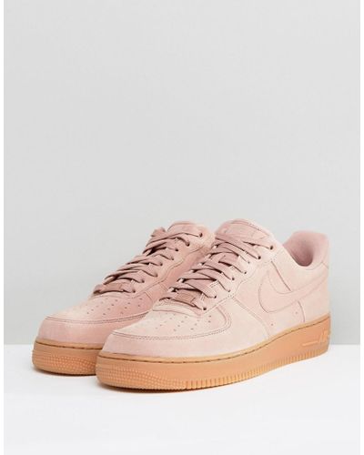 Nike Air Force 1 07 Lv8 Suede Trainers in Pink for Men - Lyst