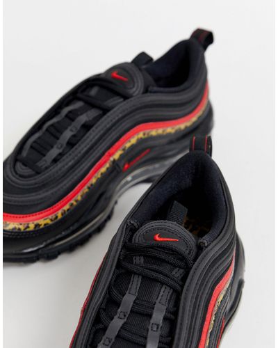 Nike Leather W Air Max 97 Black/ University Red-print | Lyst