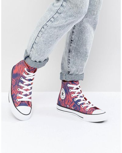 Converse Chuck Taylor All Star Hi Sneakers In Tie Dye | Lyst مستلزمات الرياضه