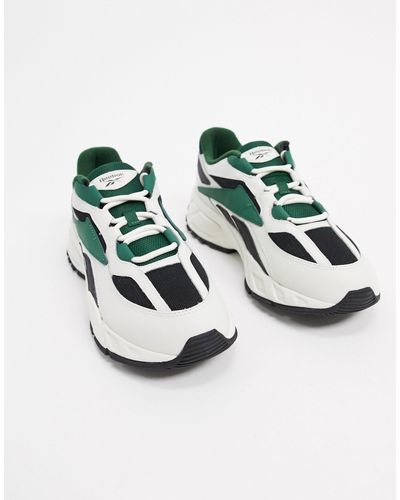 Reebok Evzn Trainers in White (Green 