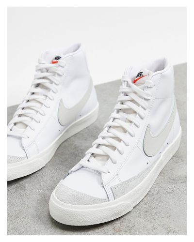 Nike Rubber Blazer - '77 - Halfhoge Sneakers In /lichtgrijs in het Wit voor  heren | Lyst NL
