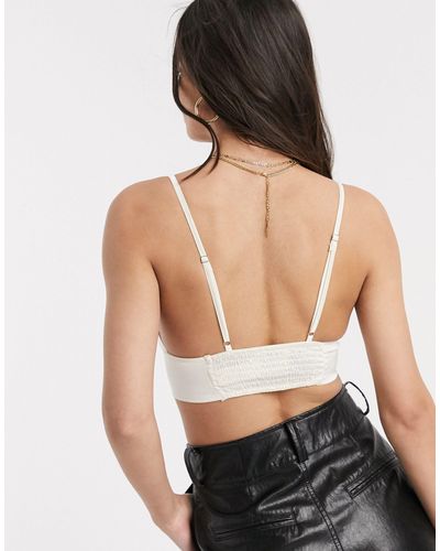 Stradivarius Synthetic Bralette in White | Lyst