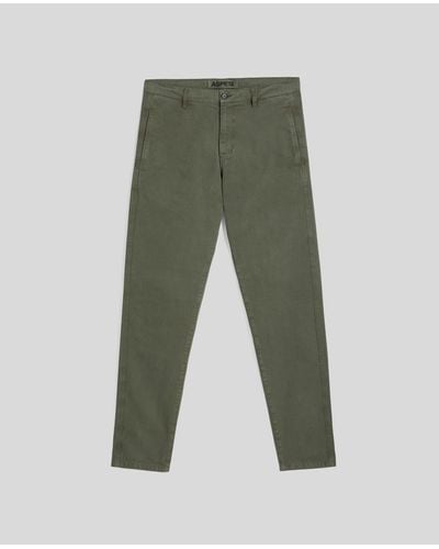 Aspesi Pantaloni Chino Da Lavoro Tinti - Verde
