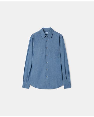 Aspesi Camicia in chambray giapponese - Blu