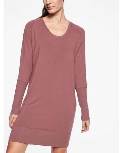 v neck sweatshirt dress