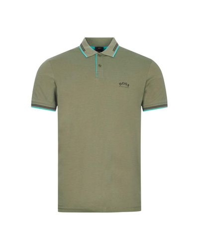 hugo boss green polo shirt sale