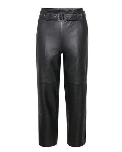 Gestuz Storiagz Leather Pants in Black - Lyst