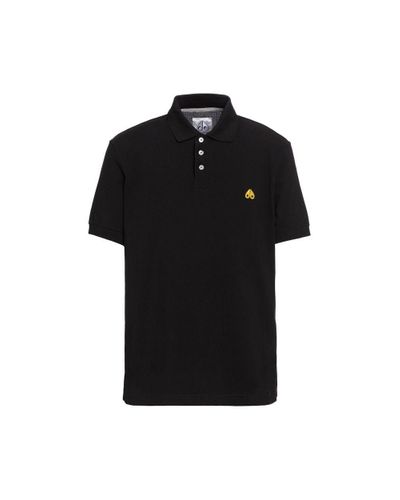 Moose Knuckles Gold Logo Polo Shirt in Black for Men - Lyst