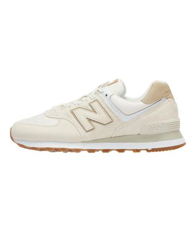 New Balance 574 / Tan Trainers in Natural - Lyst