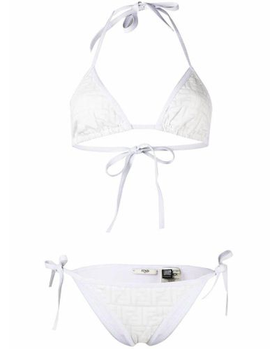 Fendi Synthetic Women's Fxb974aes6f0c00 White Polyester Bikini - Lyst