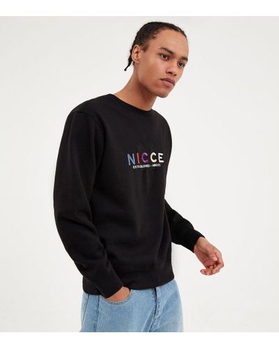 nicce sweatshirt black mens