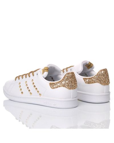 adidas stan smith gold white