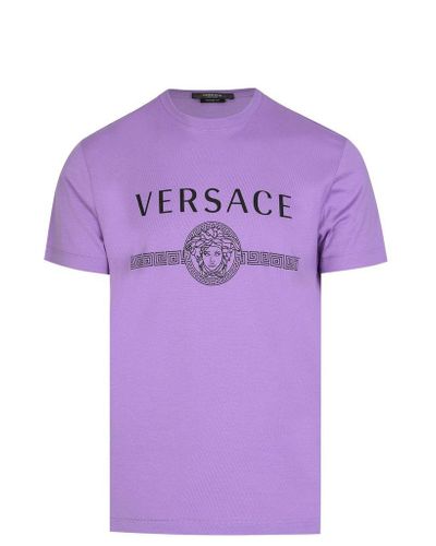 Versace Medusa Logo T-shirt in Purple for Men - Lyst