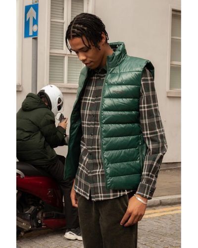 Wrangler Synthetic Men's Pine Puffer Vest Jacket in Green for Men - Lyst