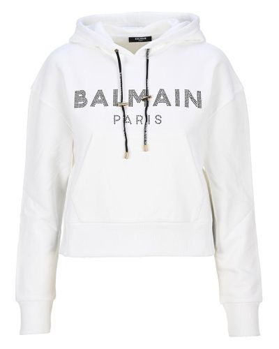 balmain hoodie women's sale